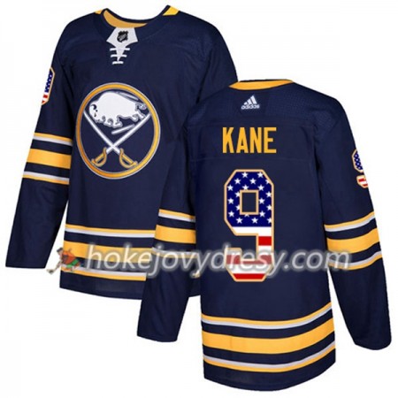 Pánské Hokejový Dres Buffalo Sabres Evander Kane 9 2017-2018 USA Flag Fashion Modrá Adidas Authentic